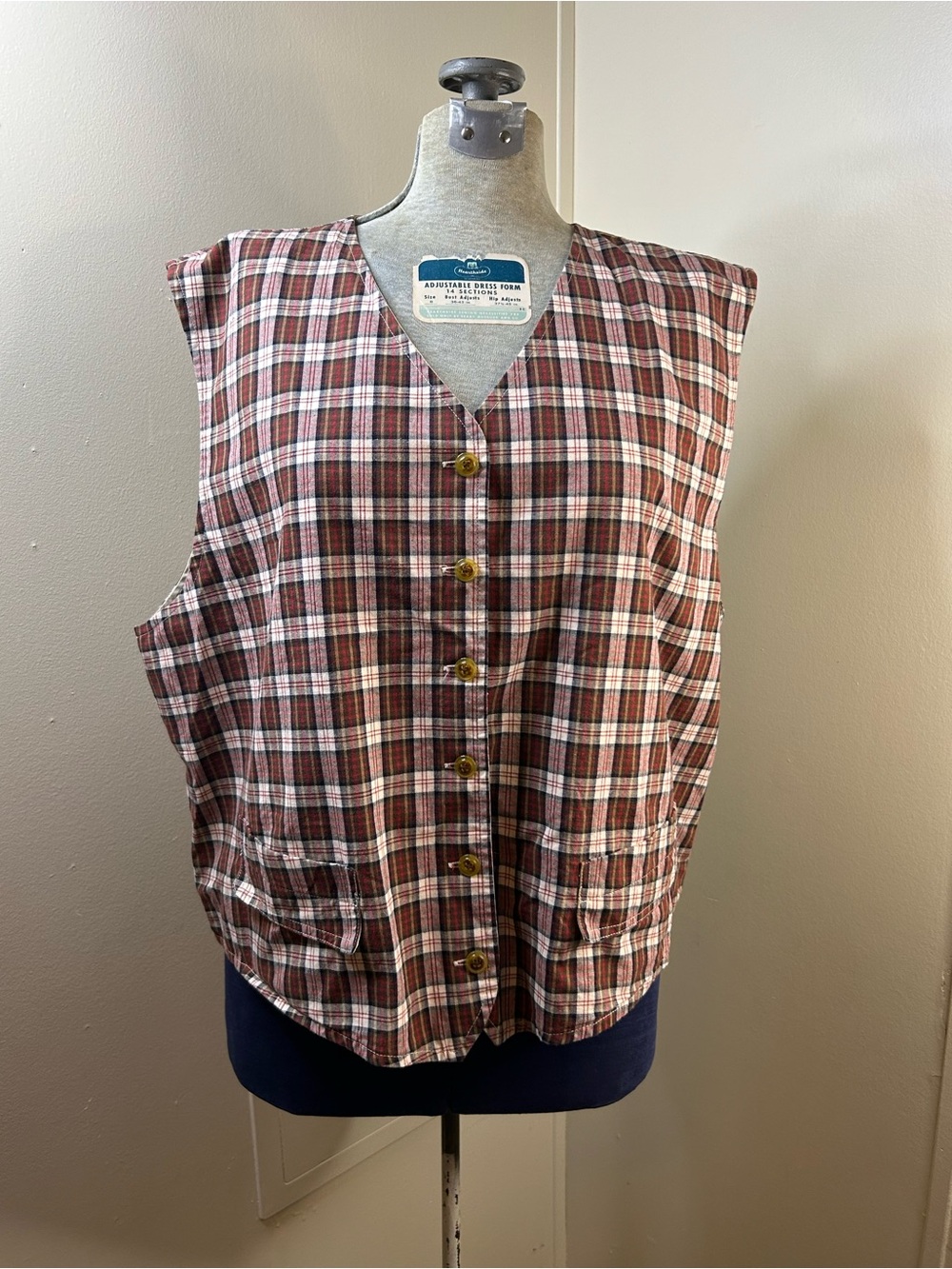 Red Plaid Vest